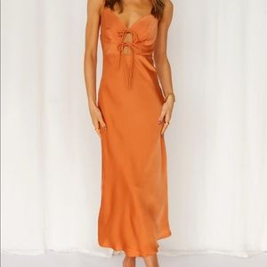Hello Molly First Times Midi Dress Orange